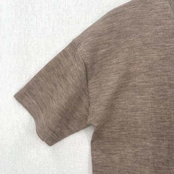 JENNI KAYNE Cashmere Tee Women XS Taupe Brown Short Sleeve Crew Lightweight NEW - Picture 10 of 15